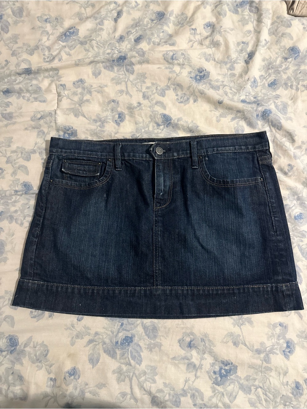 Old Navy Dark Blue Denim Mini Skirt